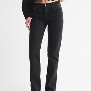 Abercrombie & Fitch Women's Classic Black Straight Leg Jeans